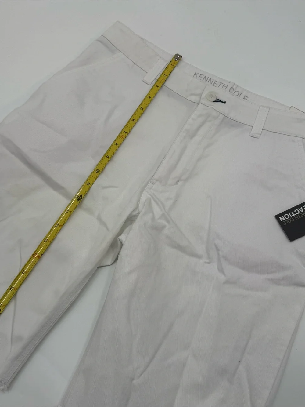 Kenneth Cole Reaction White Flat Front Men’s Shorts